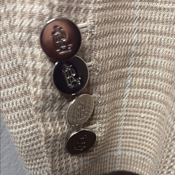 Lauren Ralph Lauren Beige Checkered Blazer - Picture 6 of 10